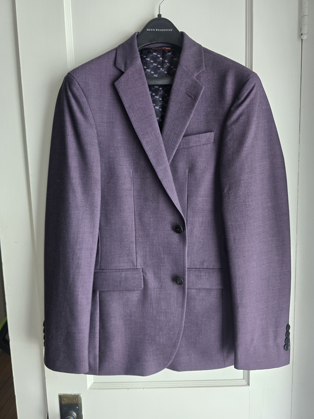 Men's Wearhouse Purple Two-Button  Blazer